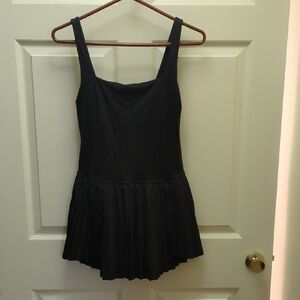 Aerie Black Offline Pleated Skort Dress